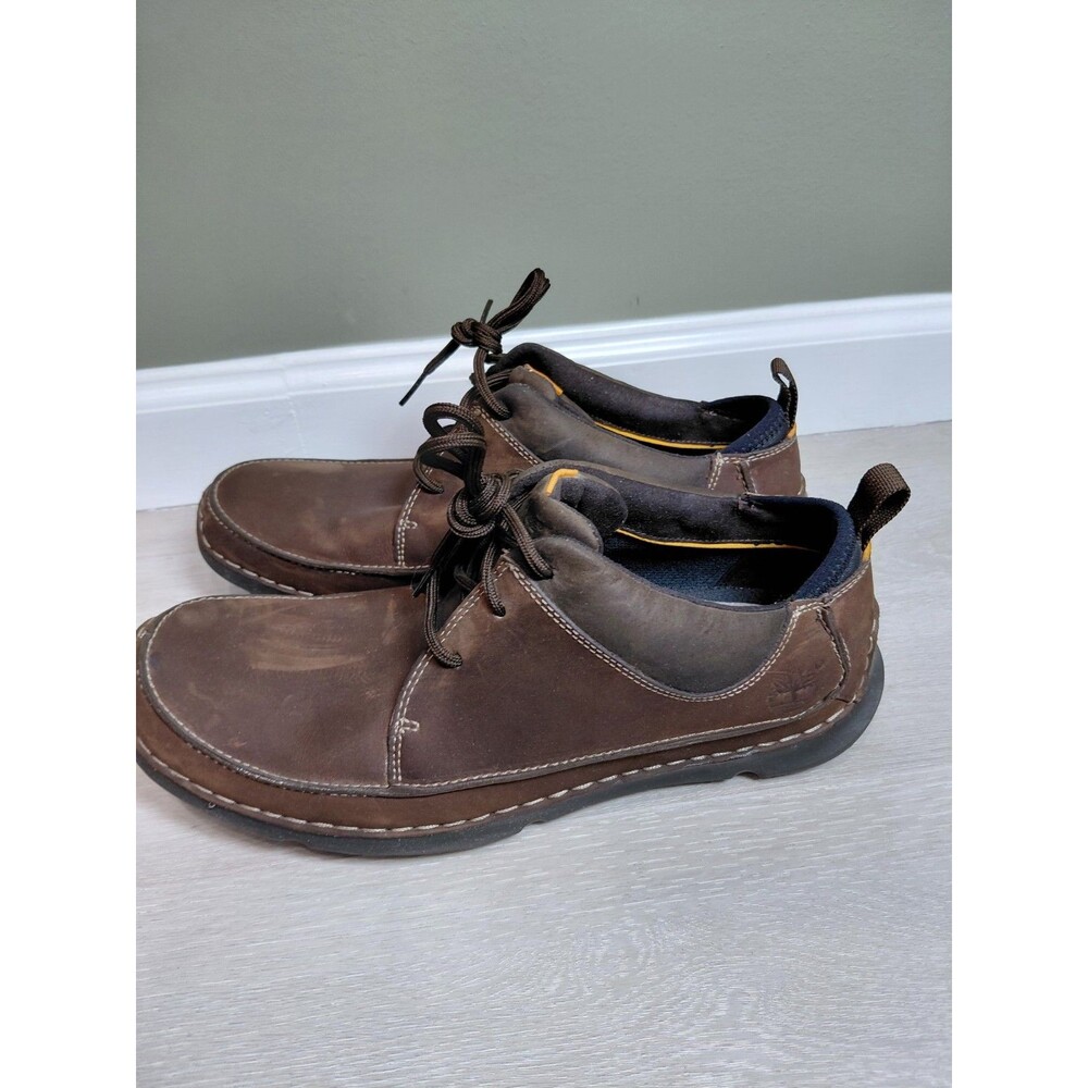Timberland Men’s Size 12M Smart Comfort  Brown Leather Lace Up Shoe 82005